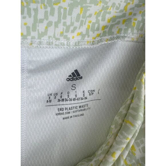 Adidas Womens Athletic Skort Size S Light Green & Yellow Abstract Print - Picture 5 of 6